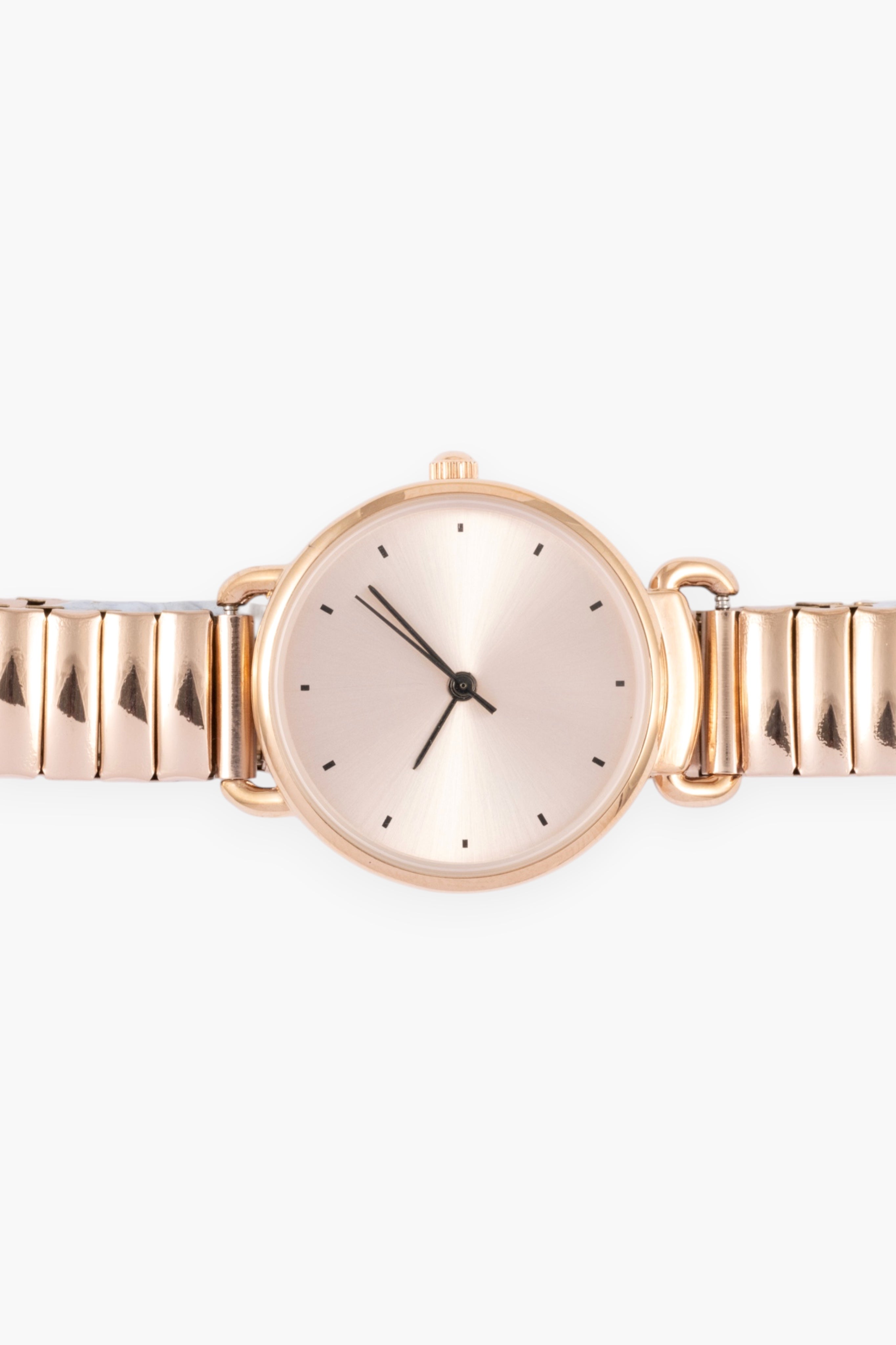 BLACK CLASSIC PU STRAP CIRCLE FACE WT