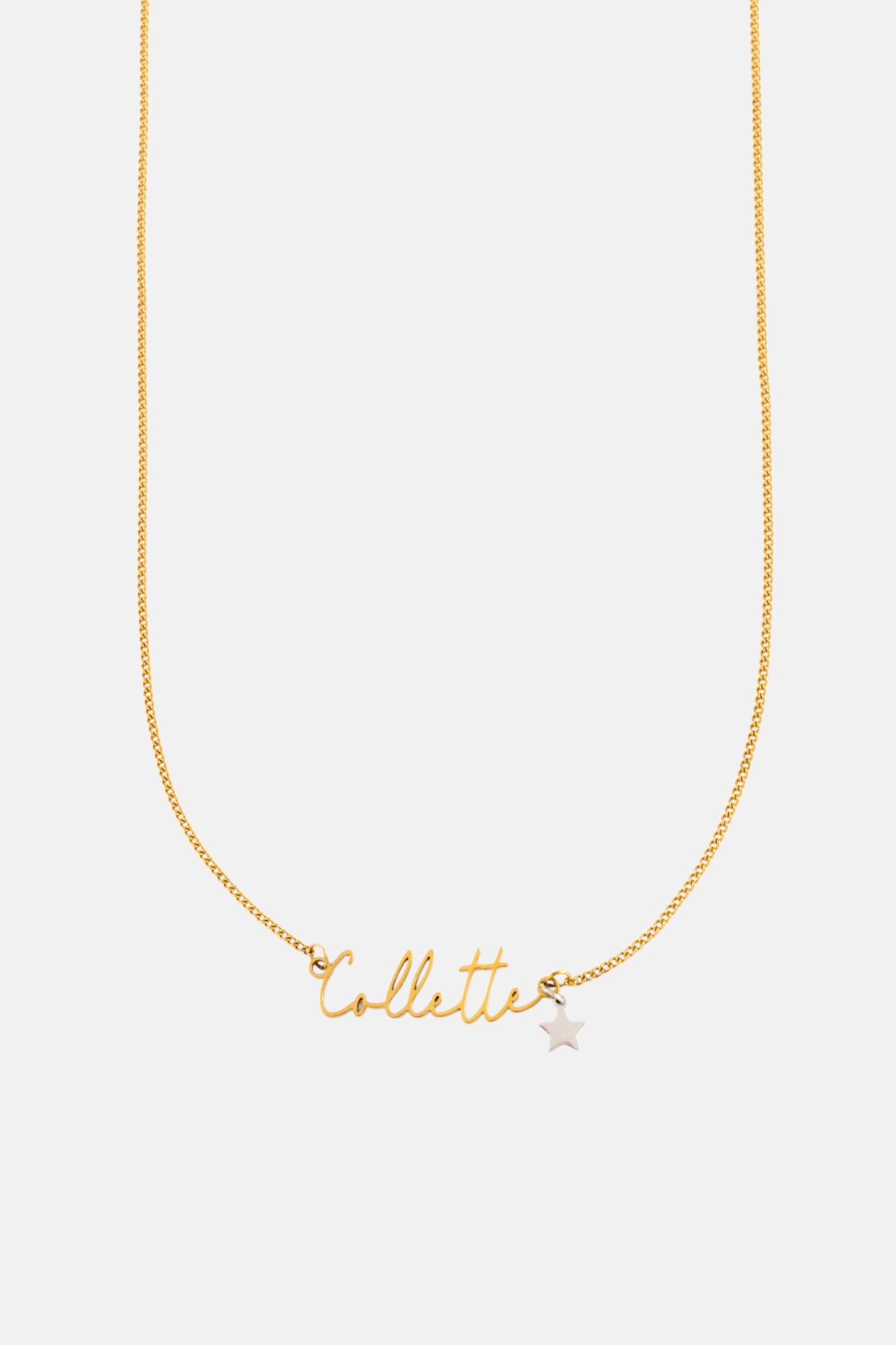 WATERPROOF GOLD CUSTOM NAME AND CHARM NECKLACE