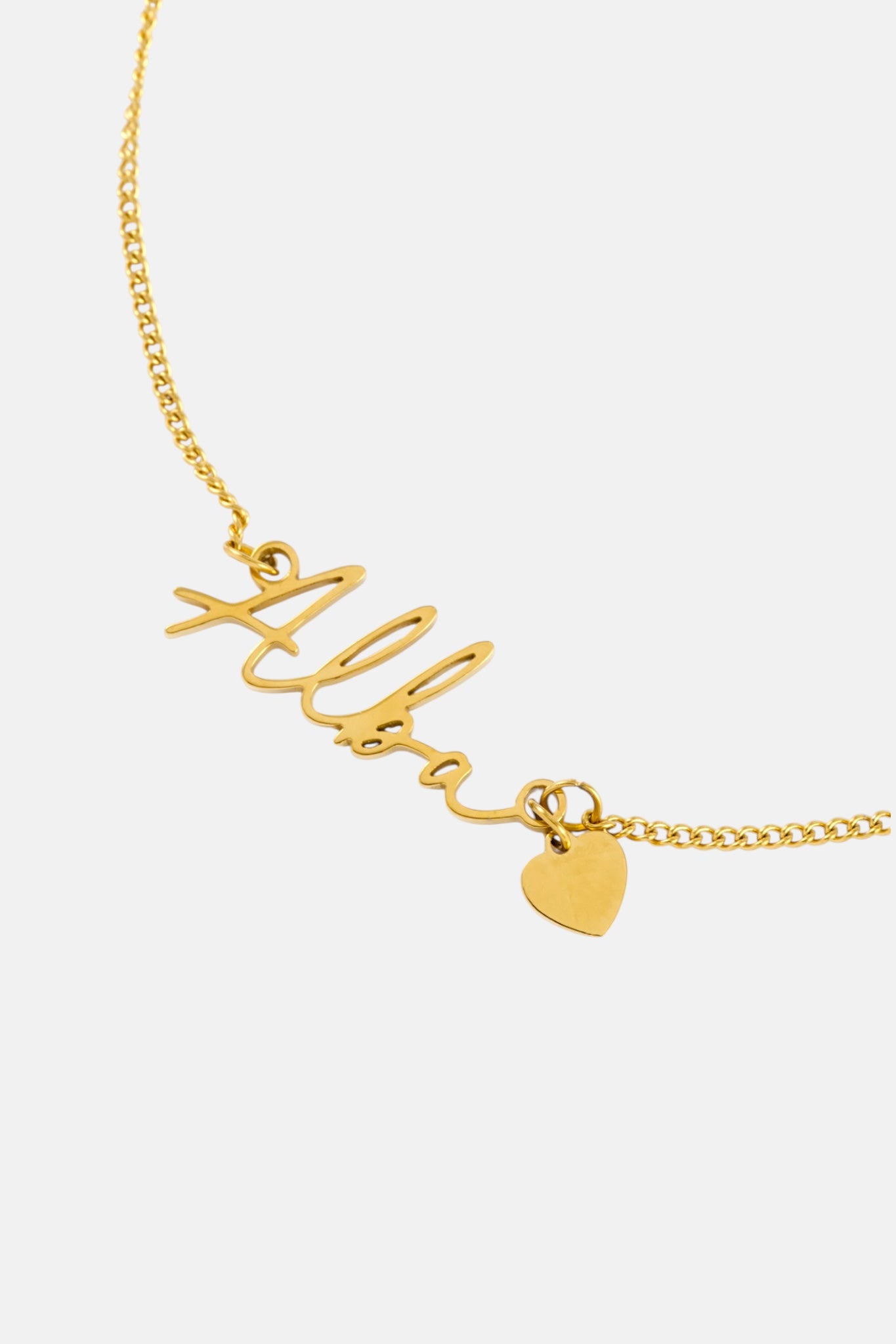 WATERPROOF GOLD CUSTOM NAME AND CHARM NECKLACE
