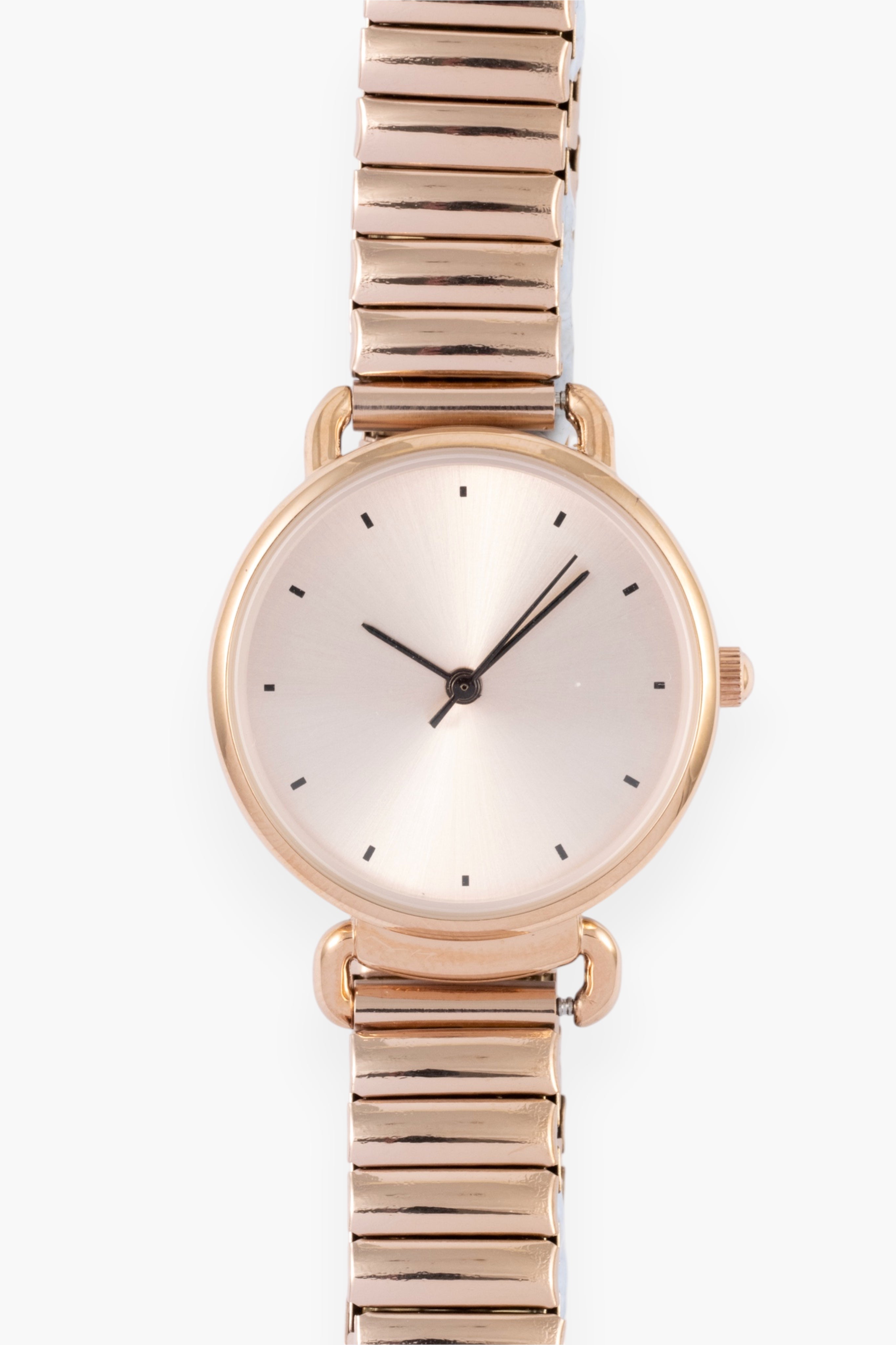 BLACK CLASSIC PU STRAP CIRCLE FACE WT