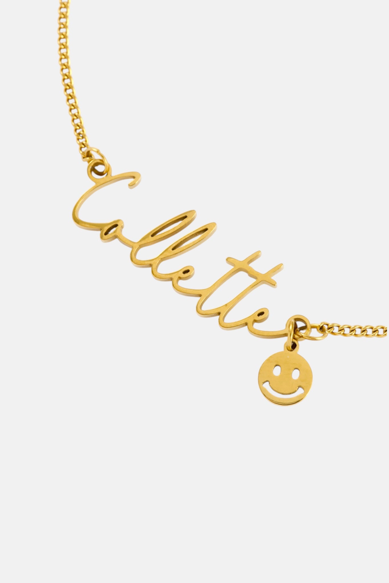 WATERPROOF GOLD CUSTOM NAME AND CHARM NECKLACE